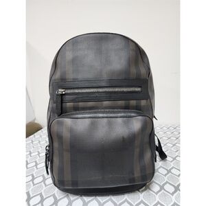 Authentic Burberry Smoked Check Backpack Black